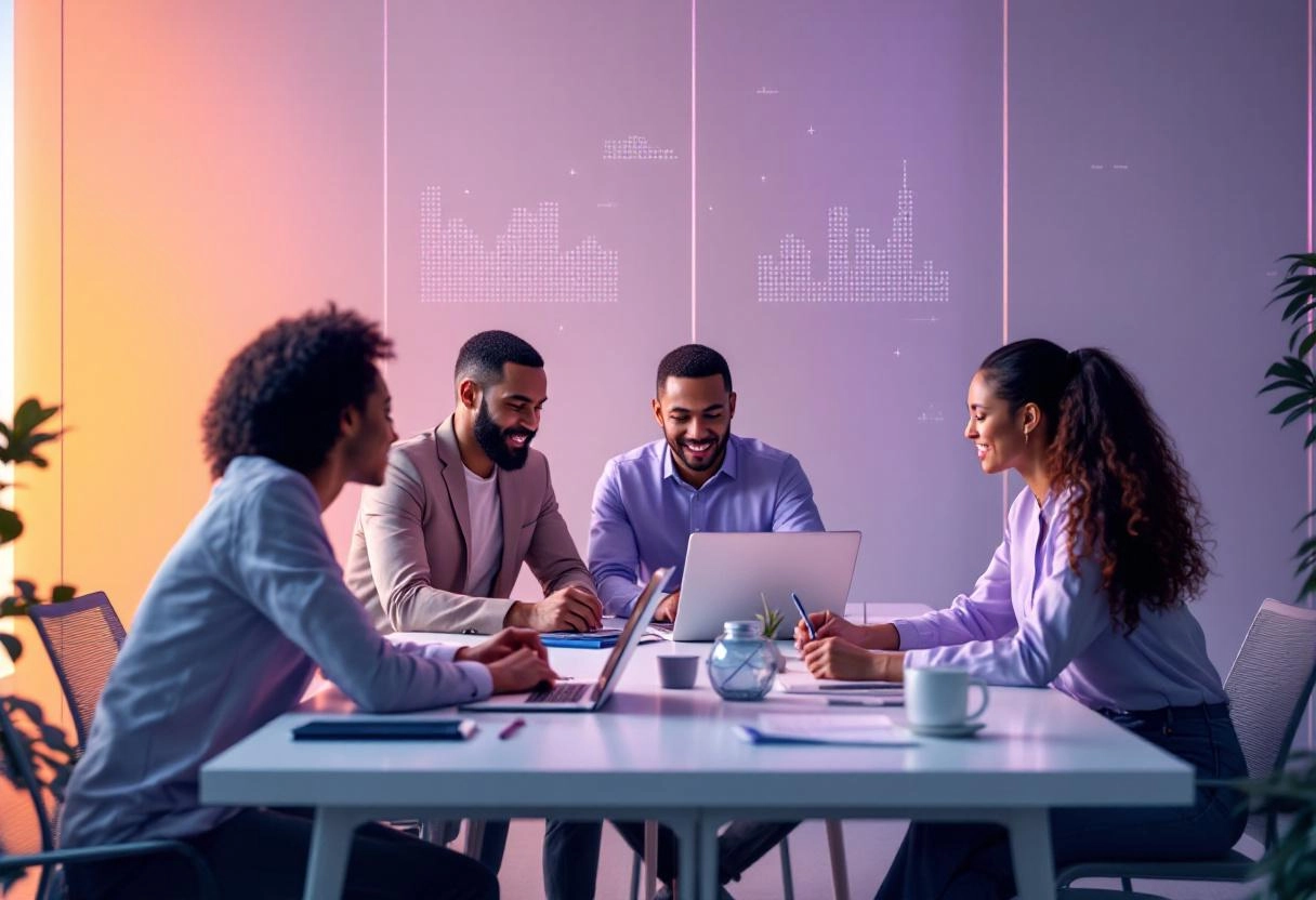 engineers discussing build versus buy software options